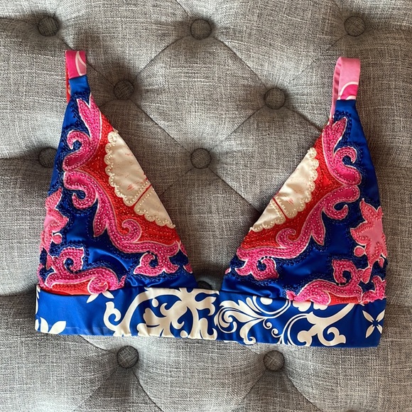 Triangle Bikini Top Embroidered S - Picture 4 of 9